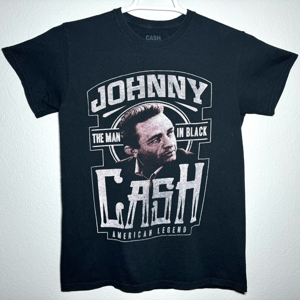 Johnny Cash American Legend ‘The Man in Black’ T-Shirt Small Black